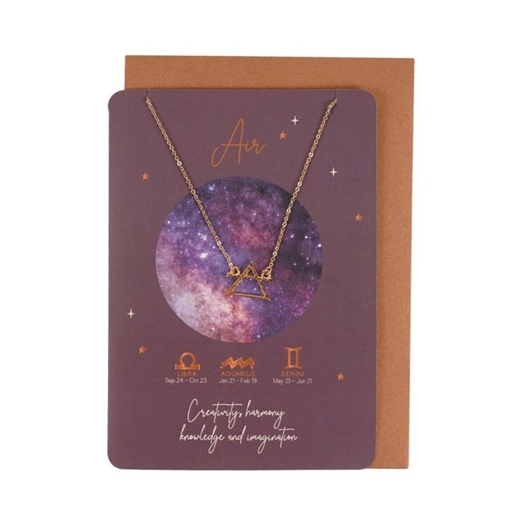 Air Element Zodiac Necklace Card - Hatters Tea PartyS03721567Air Element Zodiac Necklace Card