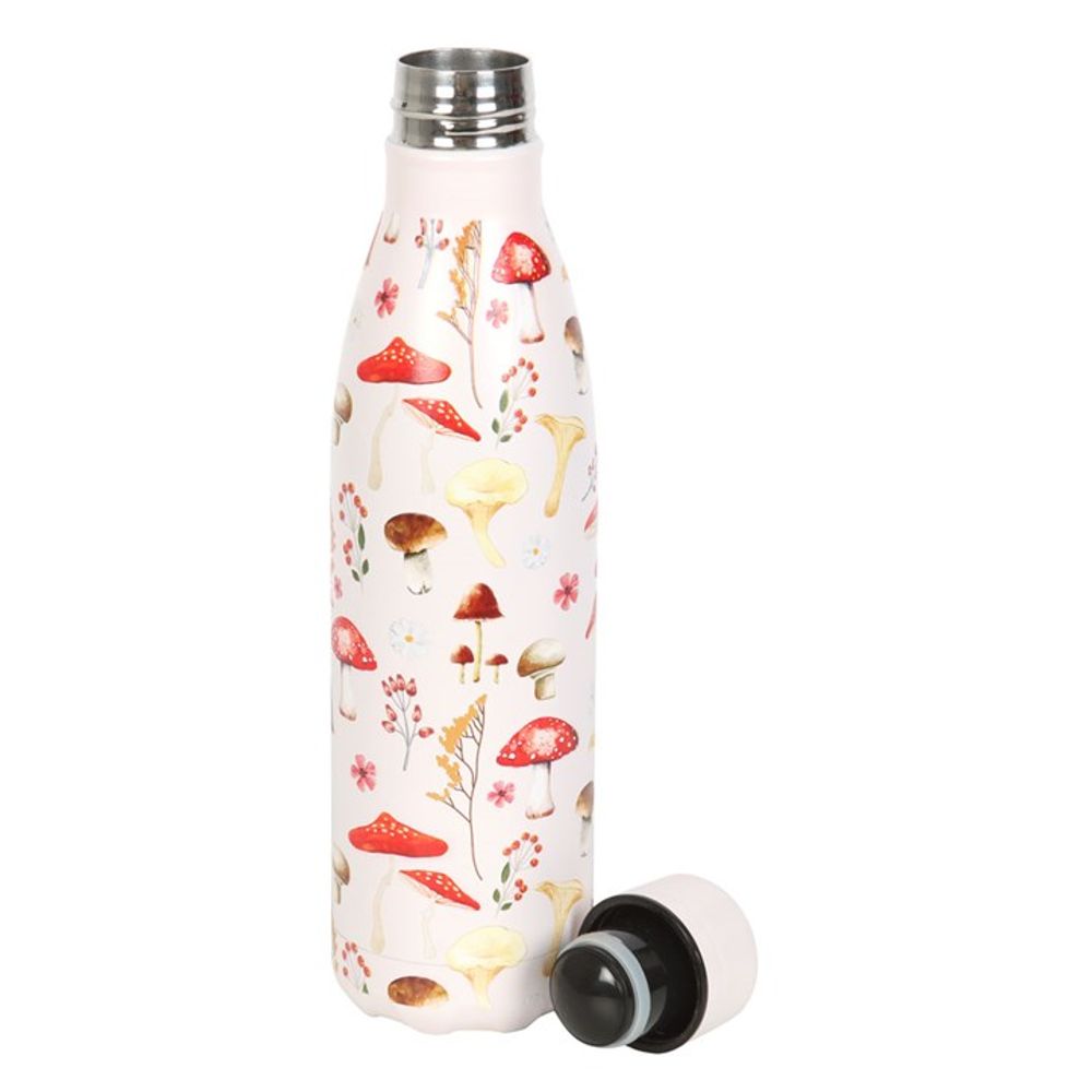 All Over Mushroom Print Metal Water Bottle - Hatters Tea PartyS03723314All Over Mushroom Print Metal Water Bottle