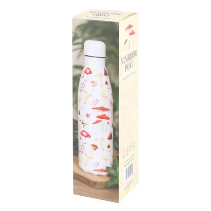 All Over Mushroom Print Metal Water Bottle - Hatters Tea PartyS03723314All Over Mushroom Print Metal Water Bottle