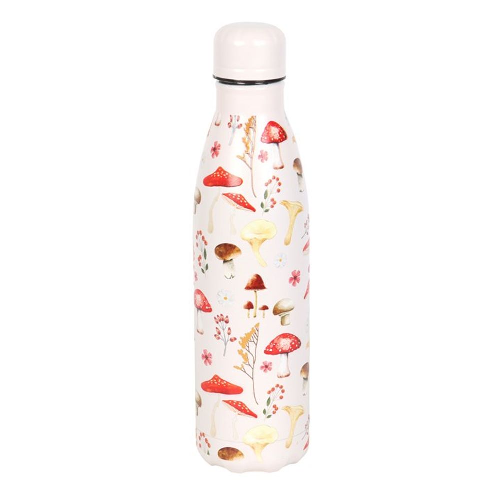 All Over Mushroom Print Metal Water Bottle - Hatters Tea PartyS03723314All Over Mushroom Print Metal Water Bottle