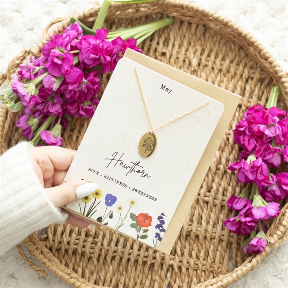 Birth Flower Necklace Card - Hatters Tea PartyS03723154Birth Flower Necklace Card