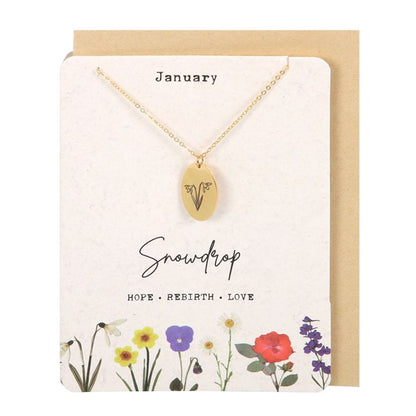 Birth Flower Necklace Card - Hatters Tea PartyS03723166Birth Flower Necklace Card