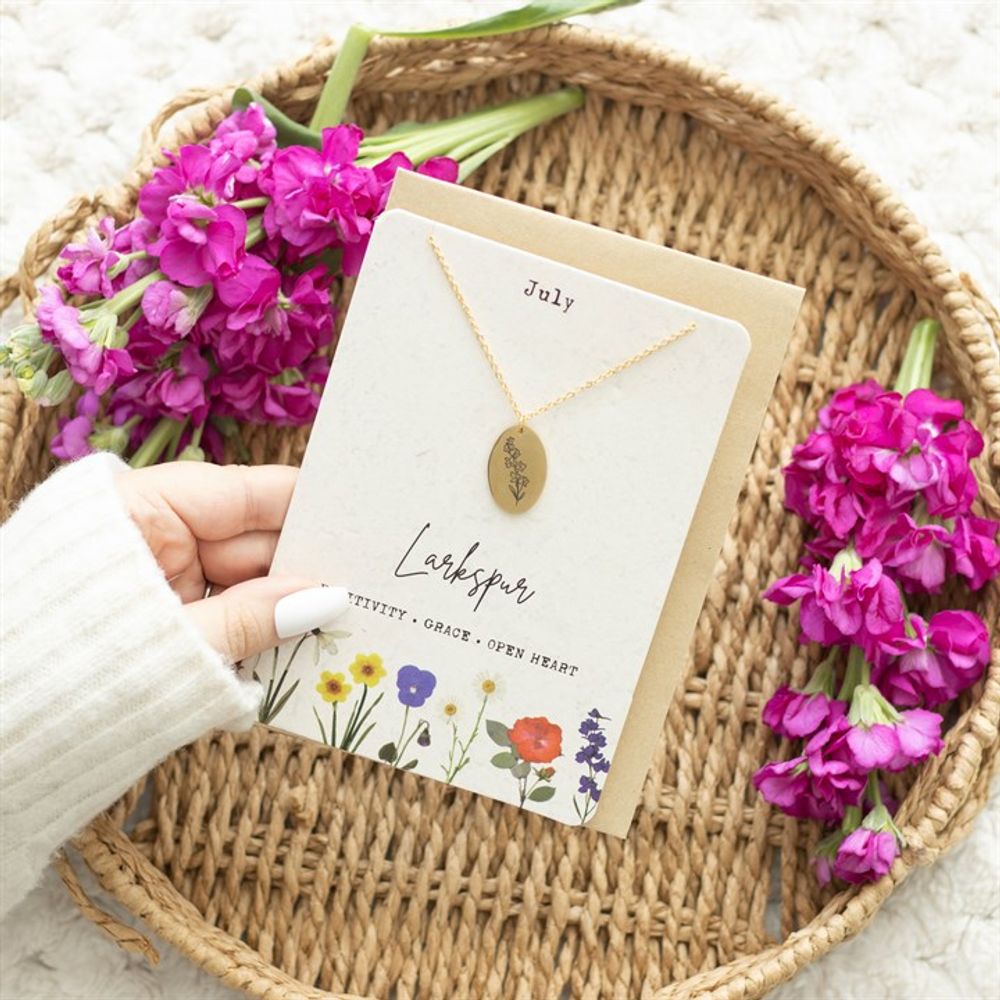 Birth Flower Necklace Card - Hatters Tea PartyS03723167Birth Flower Necklace Card