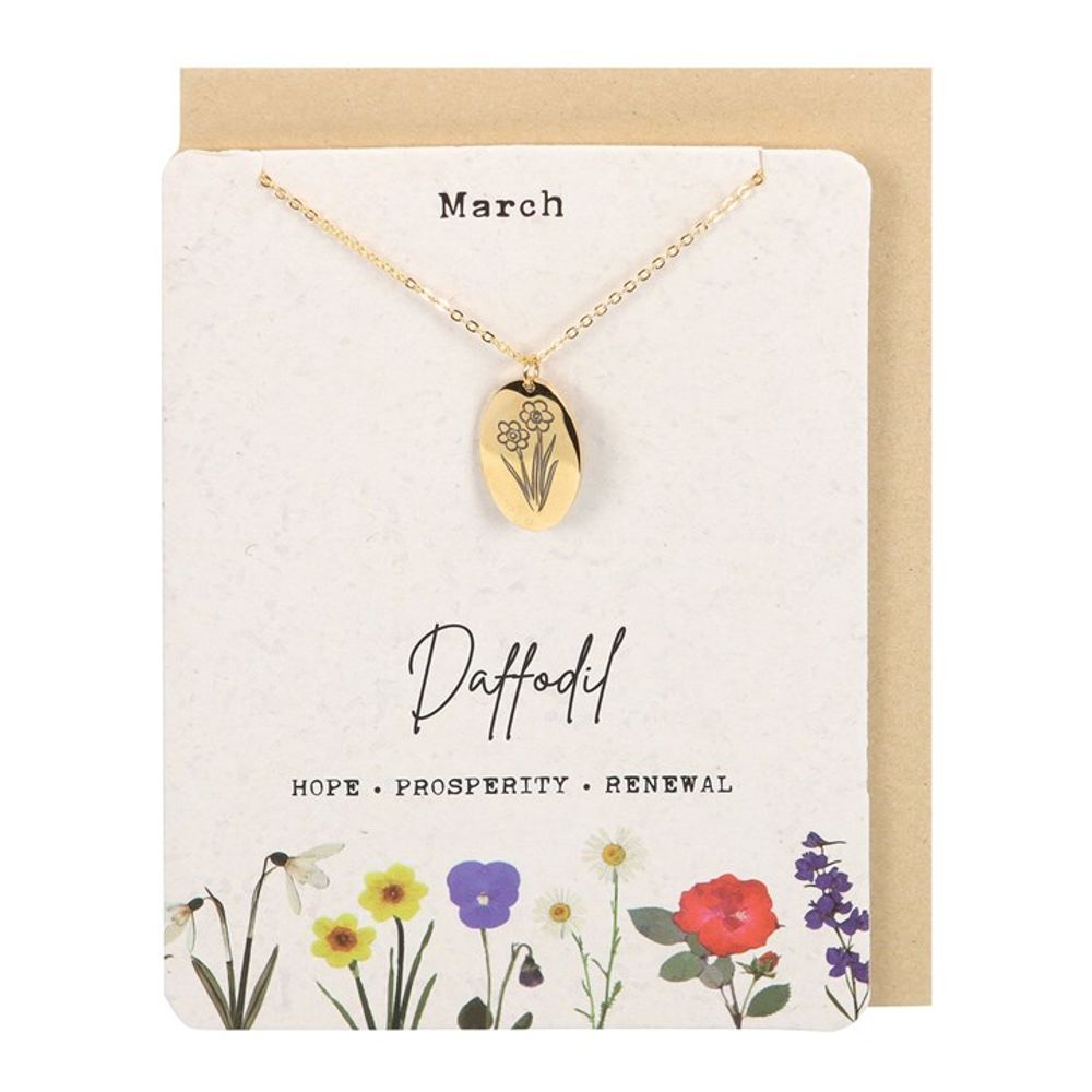 Birth Flower Necklace Card - Hatters Tea PartyS03723184Birth Flower Necklace Card