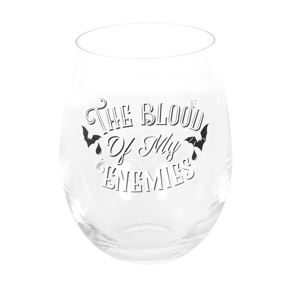 Blood Of My Enemies Stemless Wine Glass - Hatters Tea PartyS03723345Blood Of My Enemies Stemless Wine Glass