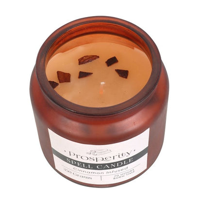 Cinnamon Infused Prosperity Spell Candle - Hatters Tea PartyS03722700Cinnamon Infused Prosperity Spell Candle