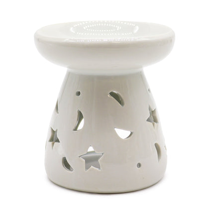 Classic White Oil Burner - Hatters Tea PartyOBCW-02Classic White Oil Burner