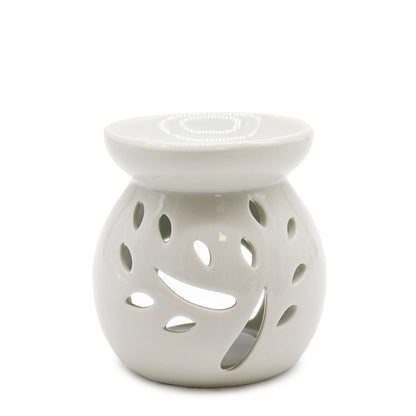 Classic White Oil Burner - Hatters Tea PartyOBCW-03Classic White Oil Burner