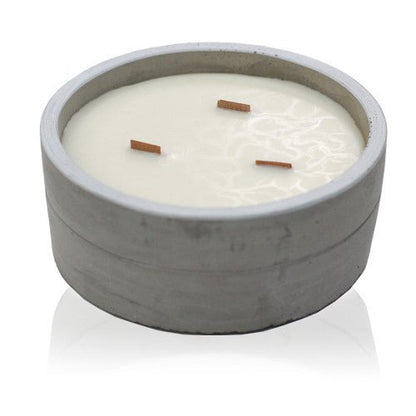 Concrete Wooden Wick Candle - Hatters Tea PartyCWC-02Concrete Wooden Wick Candle