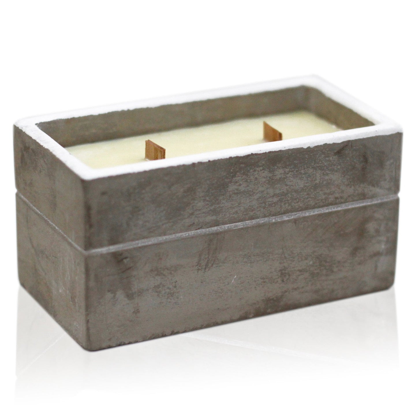 Concrete Wooden Wick Candle - Hatters Tea PartyCWC-03Concrete Wooden Wick Candle