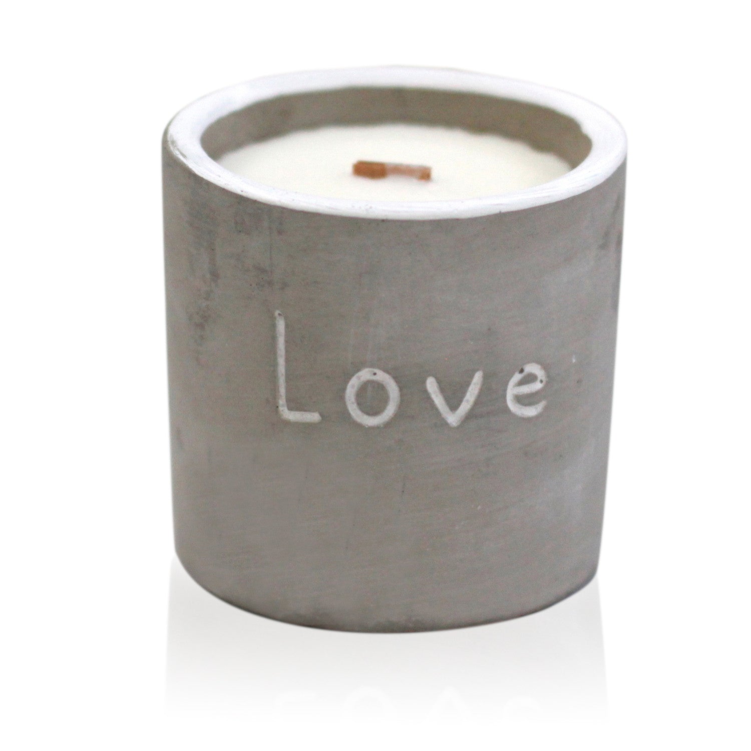 Concrete Wooden Wick Candle - Hatters Tea PartyCWC-05Concrete Wooden Wick Candle