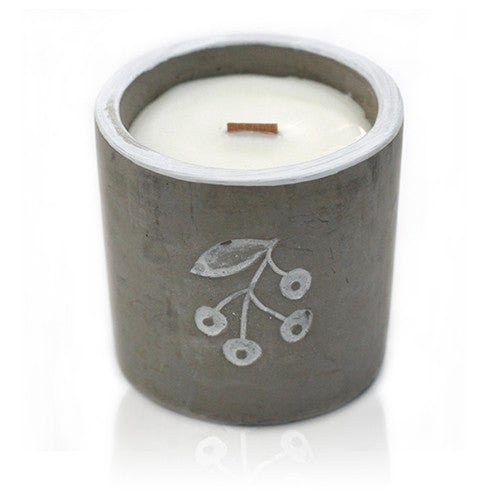 Concrete Wooden Wick Candle - Hatters Tea PartyCWC-06Concrete Wooden Wick Candle