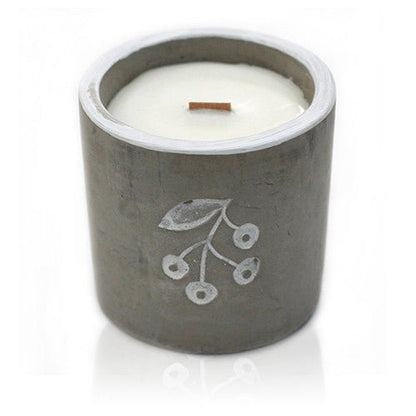 Concrete Wooden Wick Candle - Hatters Tea PartyCWC-06Concrete Wooden Wick Candle