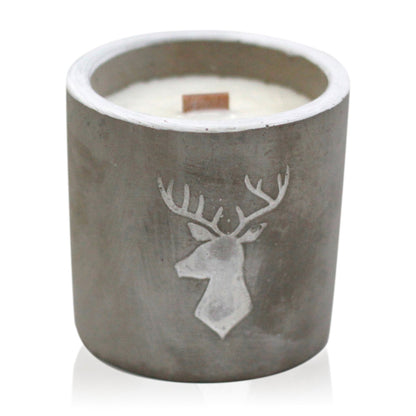 Concrete Wooden Wick Candle - Hatters Tea PartyCWC-07Concrete Wooden Wick Candle