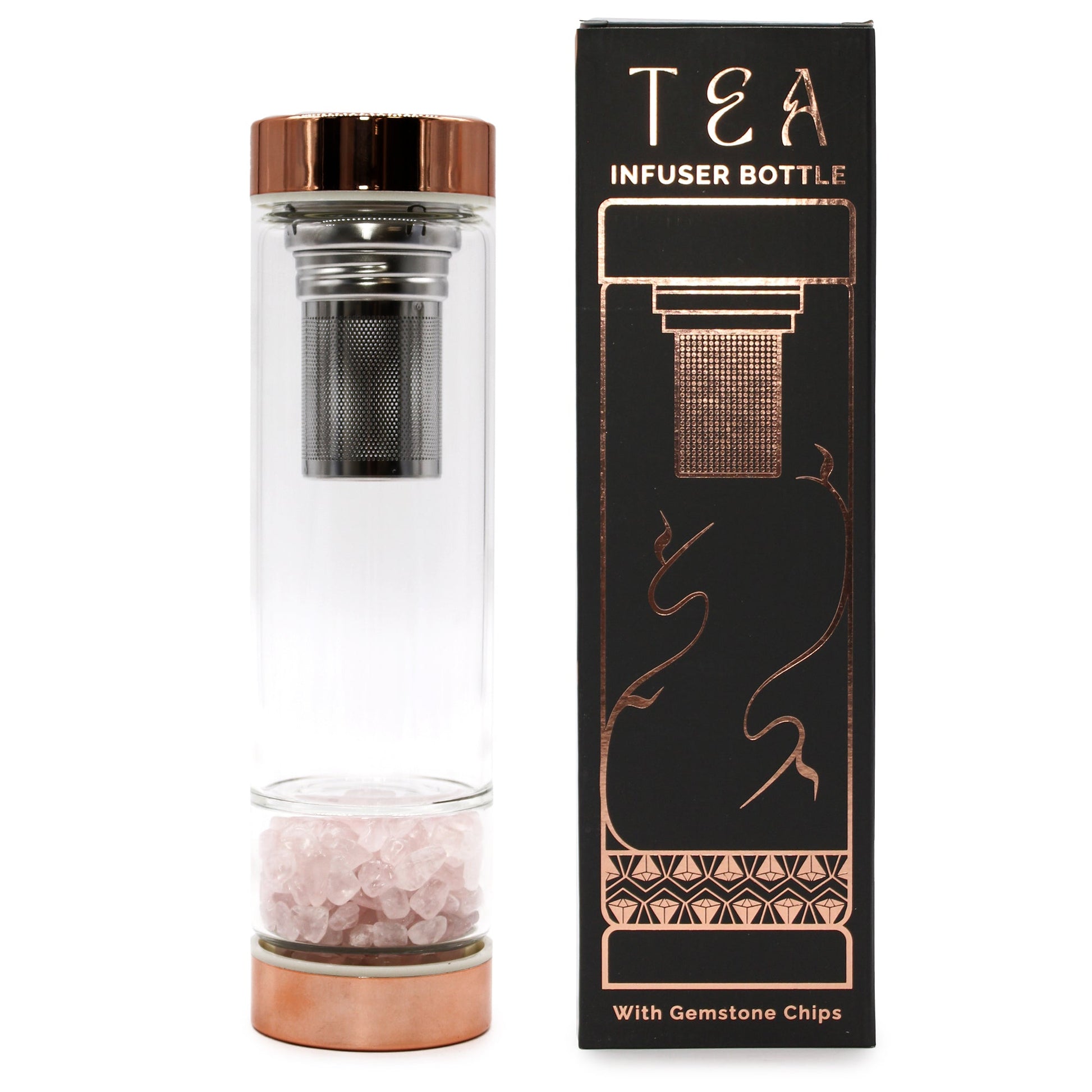 Crystal Glass Tea Infuser Bottle - Hatters Tea PartyCGTIB-01Crystal Glass Tea Infuser Bottle