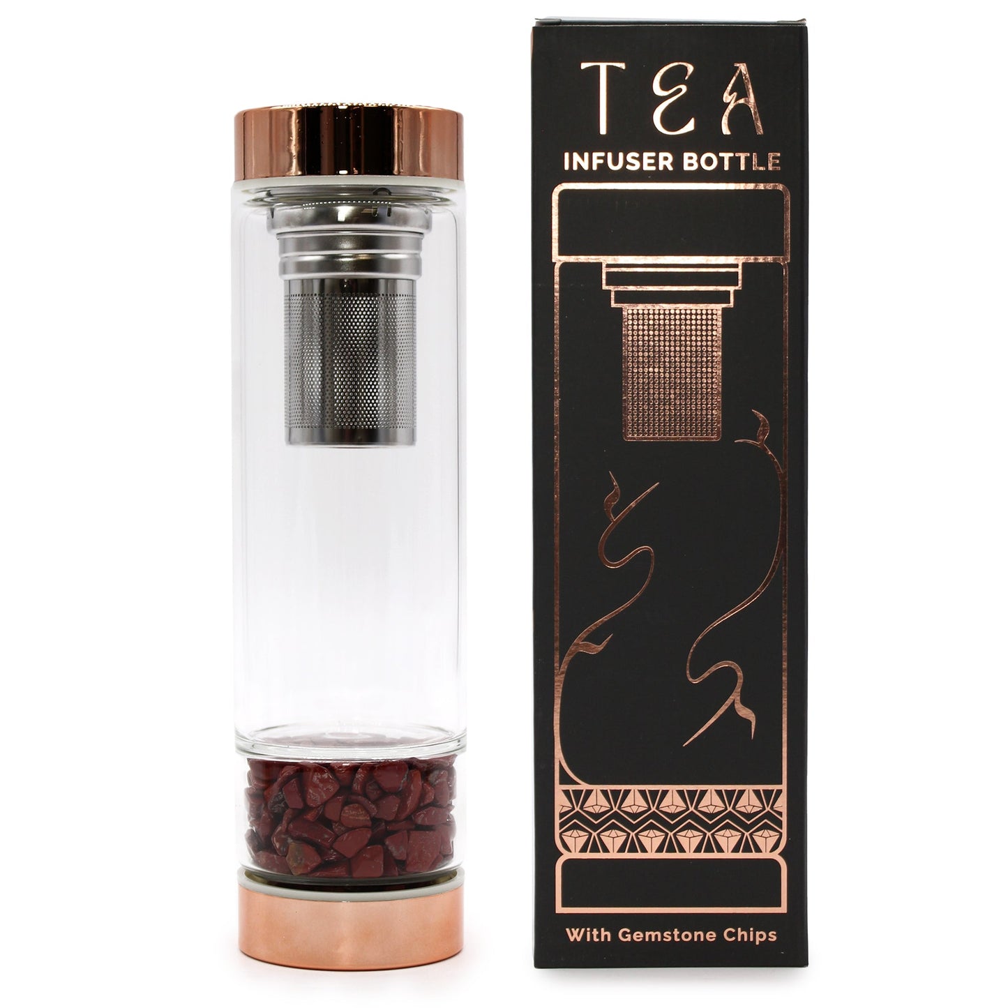 Crystal Glass Tea Infuser Bottle - Hatters Tea PartyCGTIB-01Crystal Glass Tea Infuser Bottle