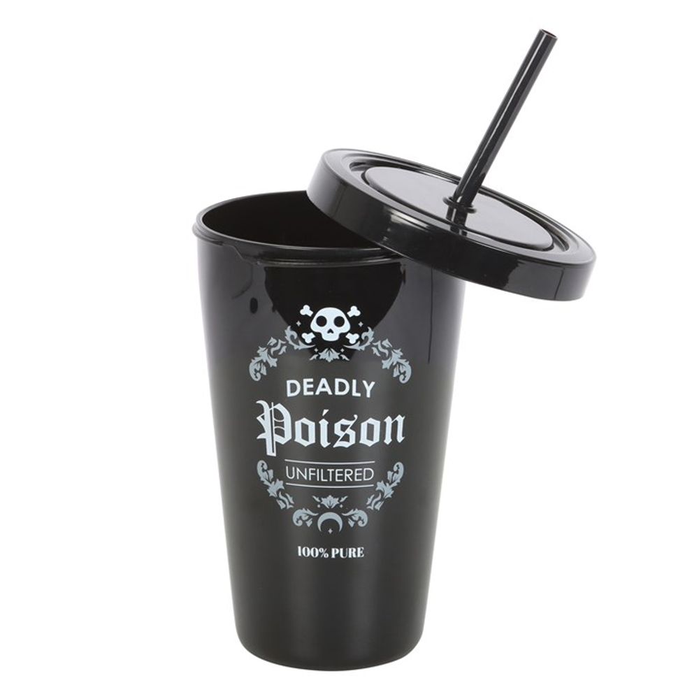 Deadly Poison Plastic Tumbler with Straw - Hatters Tea PartyS03723331Deadly Poison Plastic Tumbler with Straw