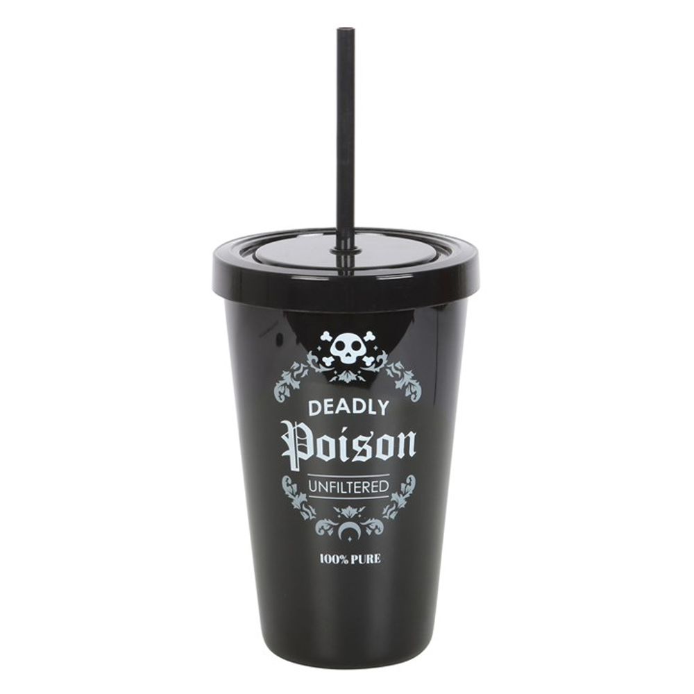 Deadly Poison Plastic Tumbler with Straw - Hatters Tea PartyS03723331Deadly Poison Plastic Tumbler with Straw