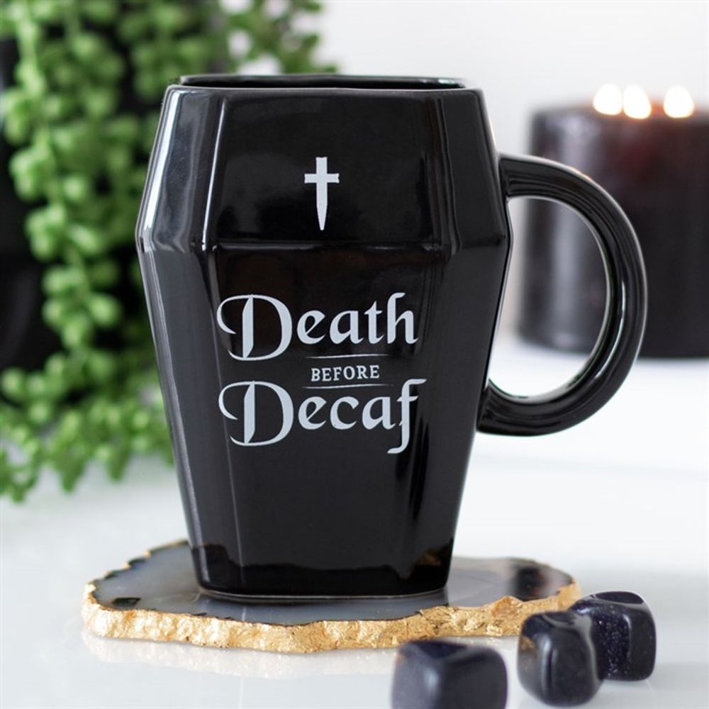 Death Before Decaf Coffin Mug - Hatters Tea PartyS03721903Death Before Decaf Coffin Mug