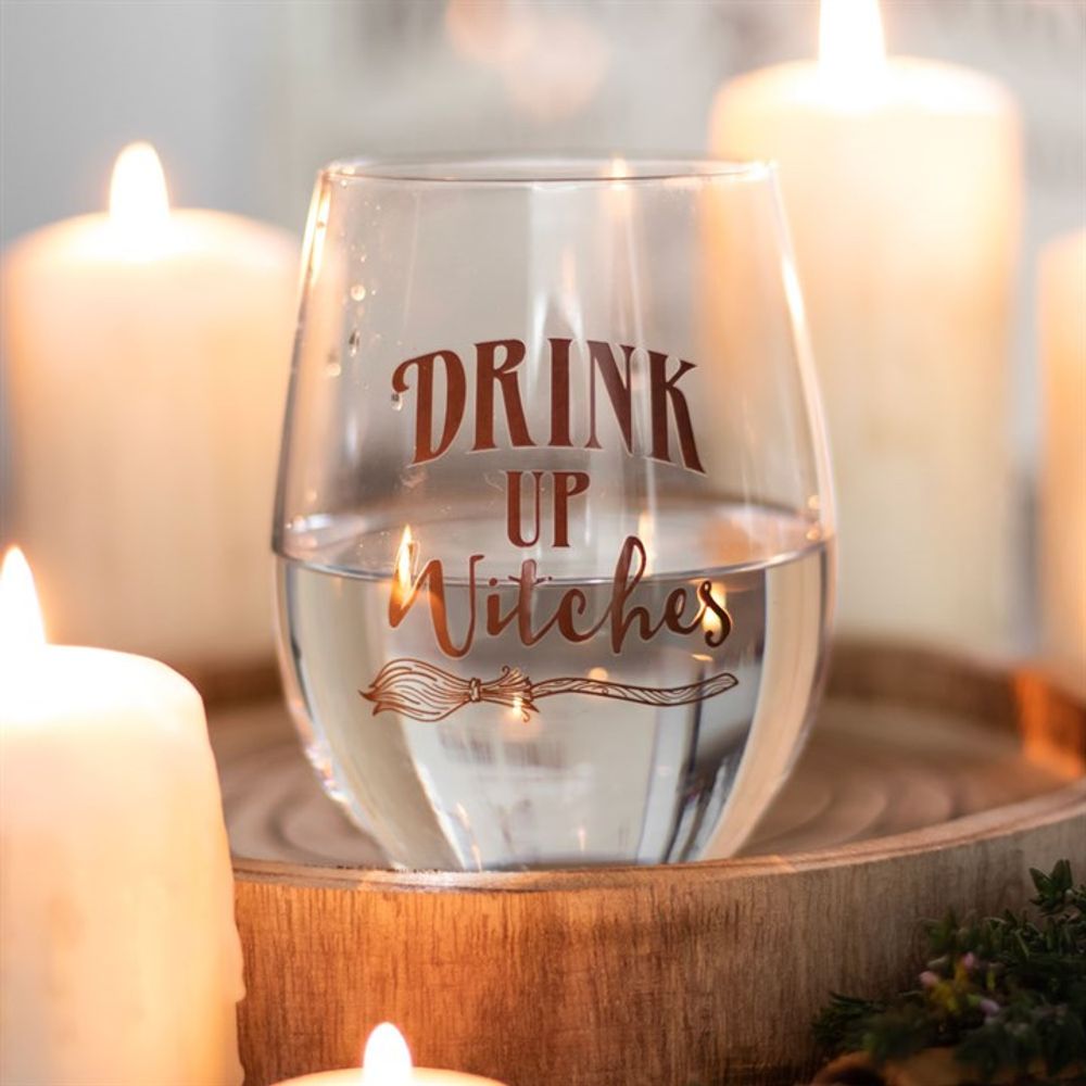 Drink Up Witches Stemless Glass - Hatters Tea PartyS03720522Drink Up Witches Stemless Glass