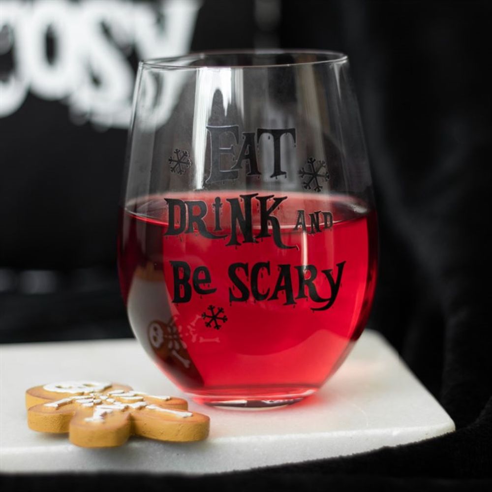 Eat, Drink & Be Scary Stemless Glass - Hatters Tea PartyS03720547Eat, Drink & Be Scary Stemless Glass