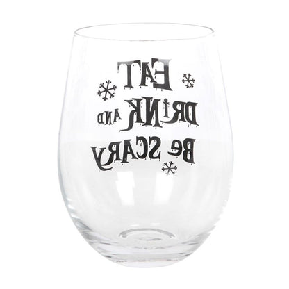 Eat, Drink & Be Scary Stemless Glass - Hatters Tea PartyS03720547Eat, Drink & Be Scary Stemless Glass