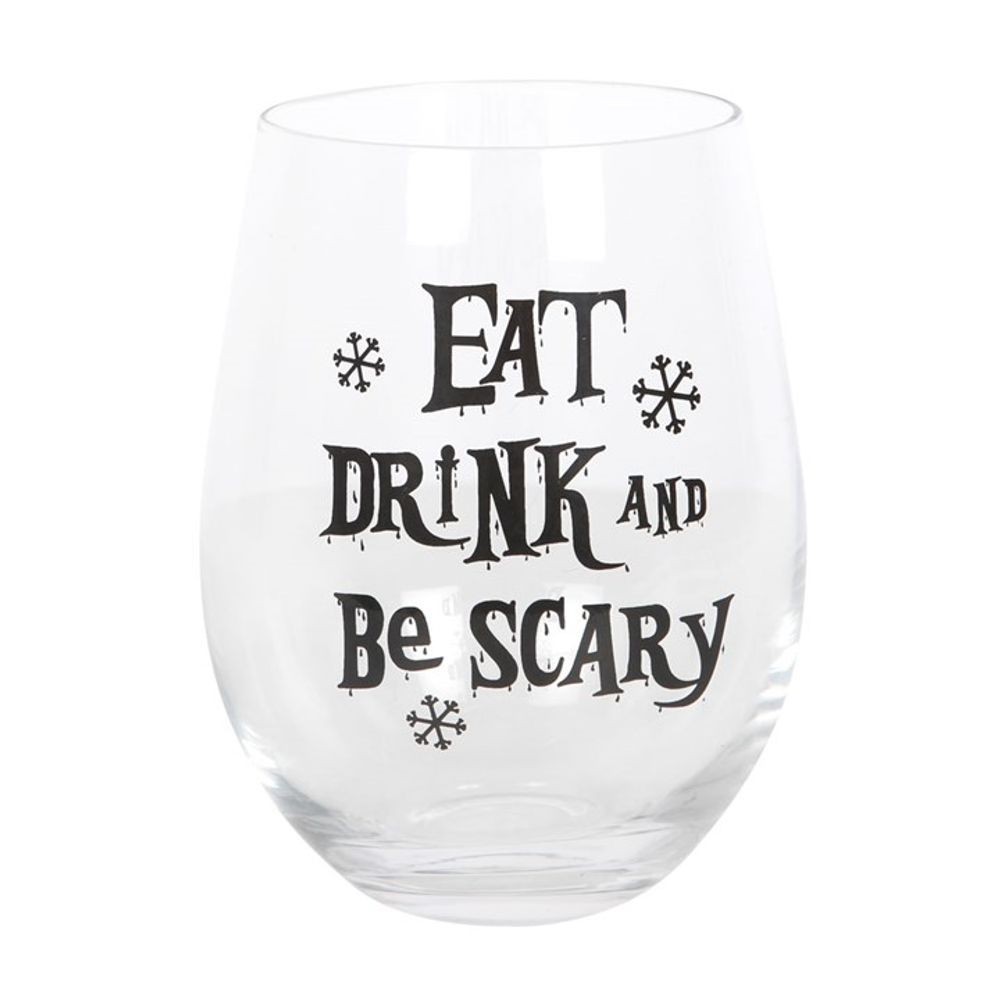 Eat, Drink & Be Scary Stemless Glass - Hatters Tea PartyS03720547Eat, Drink & Be Scary Stemless Glass