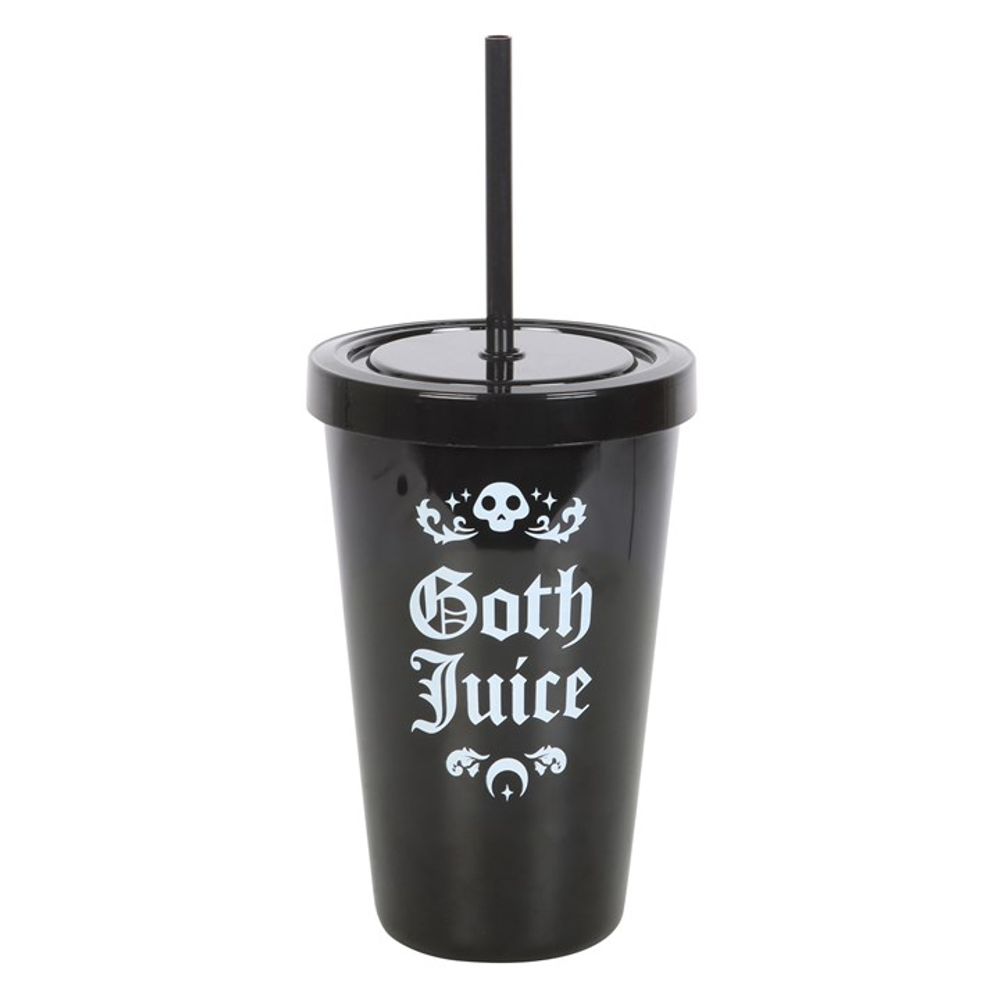 Goth Juice Plastic Tumbler with Straw - Hatters Tea PartyS03723328Goth Juice Plastic Tumbler with Straw