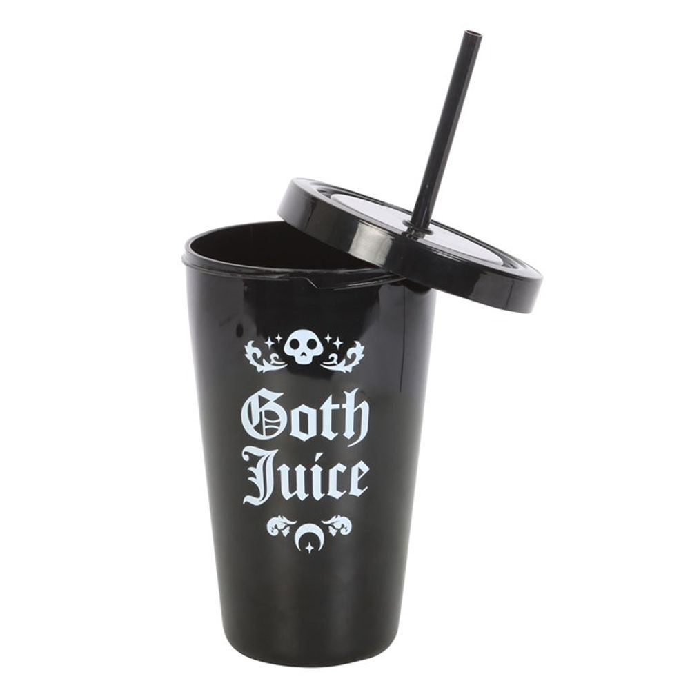 Goth Juice Plastic Tumbler with Straw - Hatters Tea PartyS03723328Goth Juice Plastic Tumbler with Straw