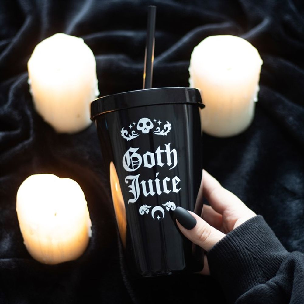 Goth Juice Plastic Tumbler with Straw - Hatters Tea PartyS03723328Goth Juice Plastic Tumbler with Straw