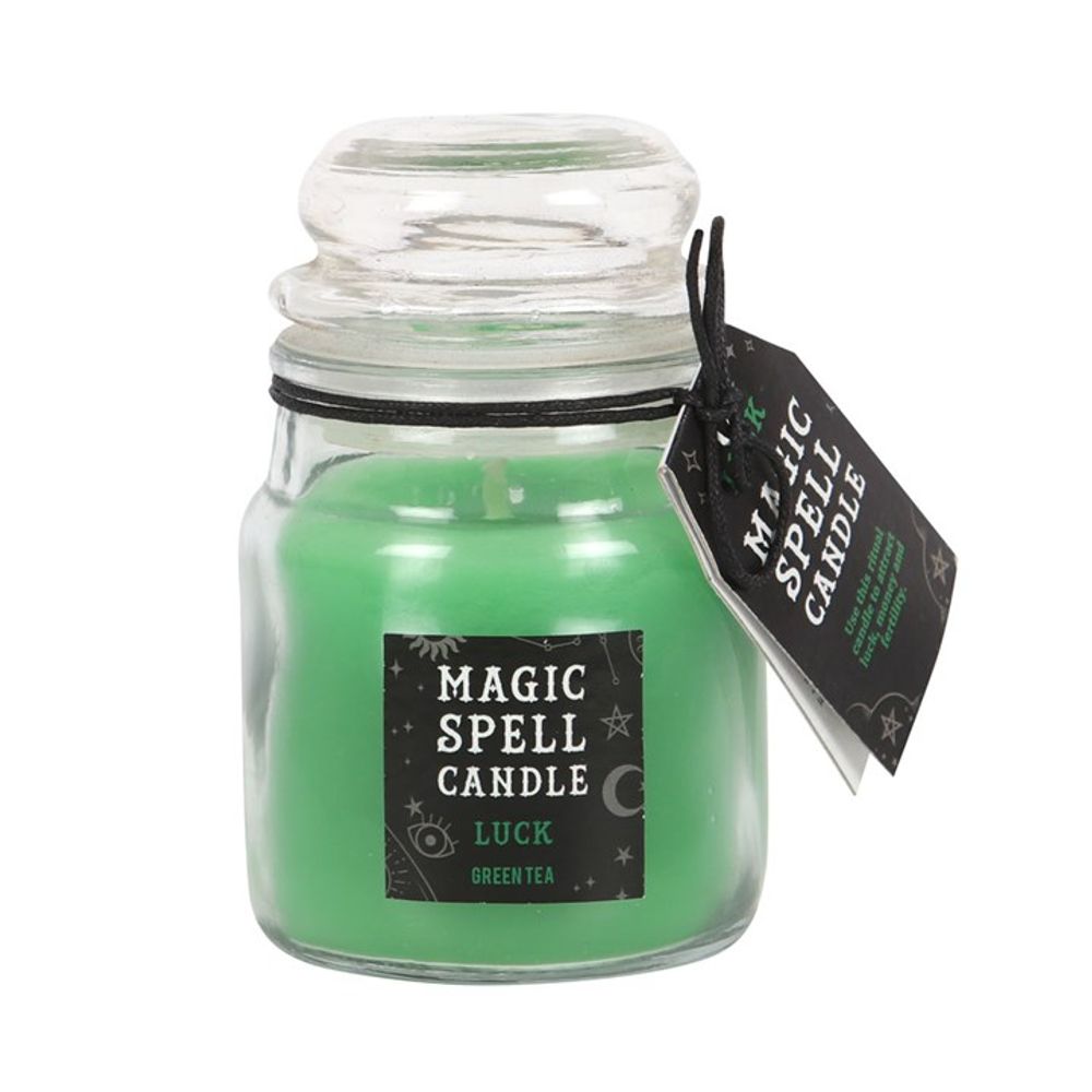 Green Tea 'Luck' Spell Candle Jar - Hatters Tea PartyS03721218Green Tea 'Luck' Spell Candle Jar