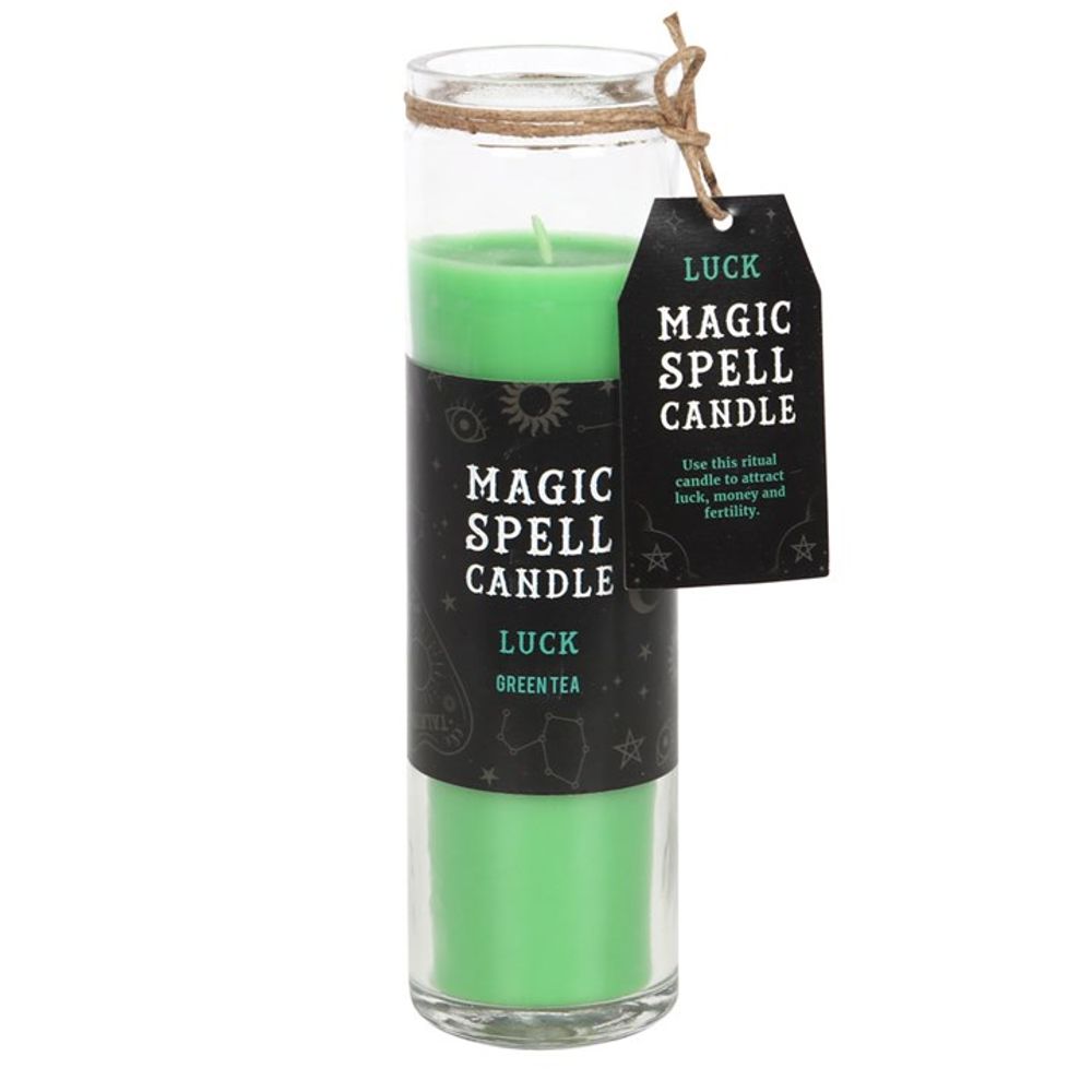 Green Tea 'Luck' Spell Tube Candle - Hatters Tea PartyS03720818Green Tea 'Luck' Spell Tube Candle