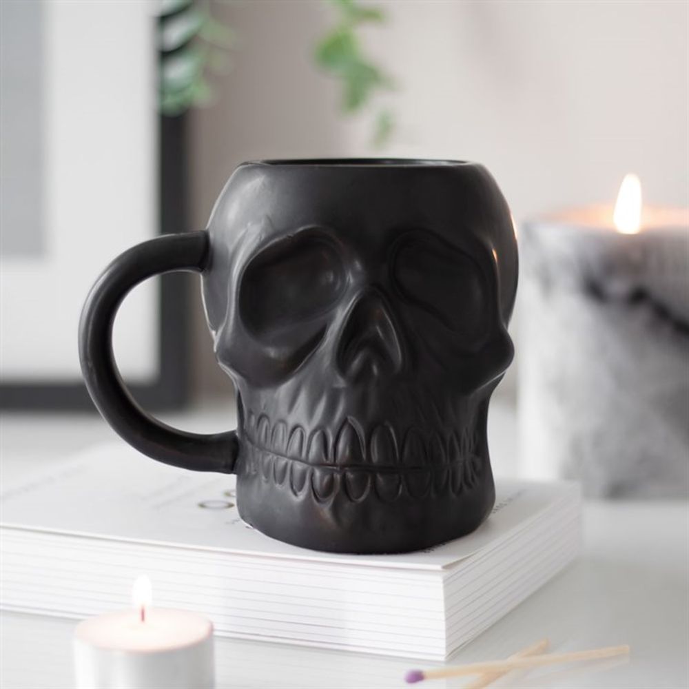 Matte Black Skull Mug - Hatters Tea PartyS03722133Matte Black Skull Mug