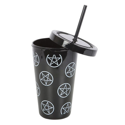 Pentagram Plastic Tumbler with Straw - Hatters Tea PartyS03723316Pentagram Plastic Tumbler with Straw