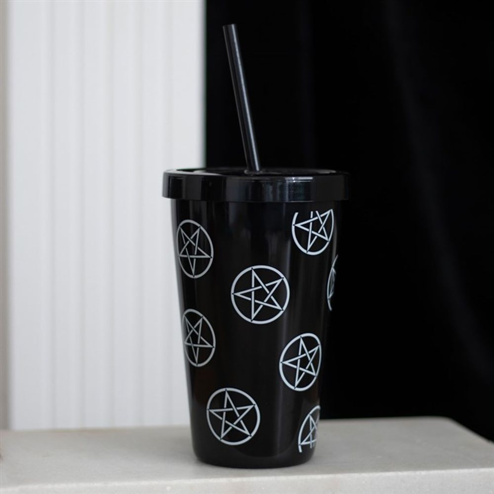 Pentagram Plastic Tumbler with Straw - Hatters Tea PartyS03723316Pentagram Plastic Tumbler with Straw