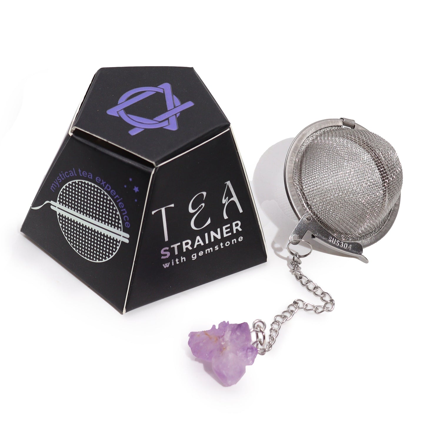 Raw Gemstone Tea Strainer - Hatters Tea PartyCGTS-01Raw Gemstone Tea Strainer