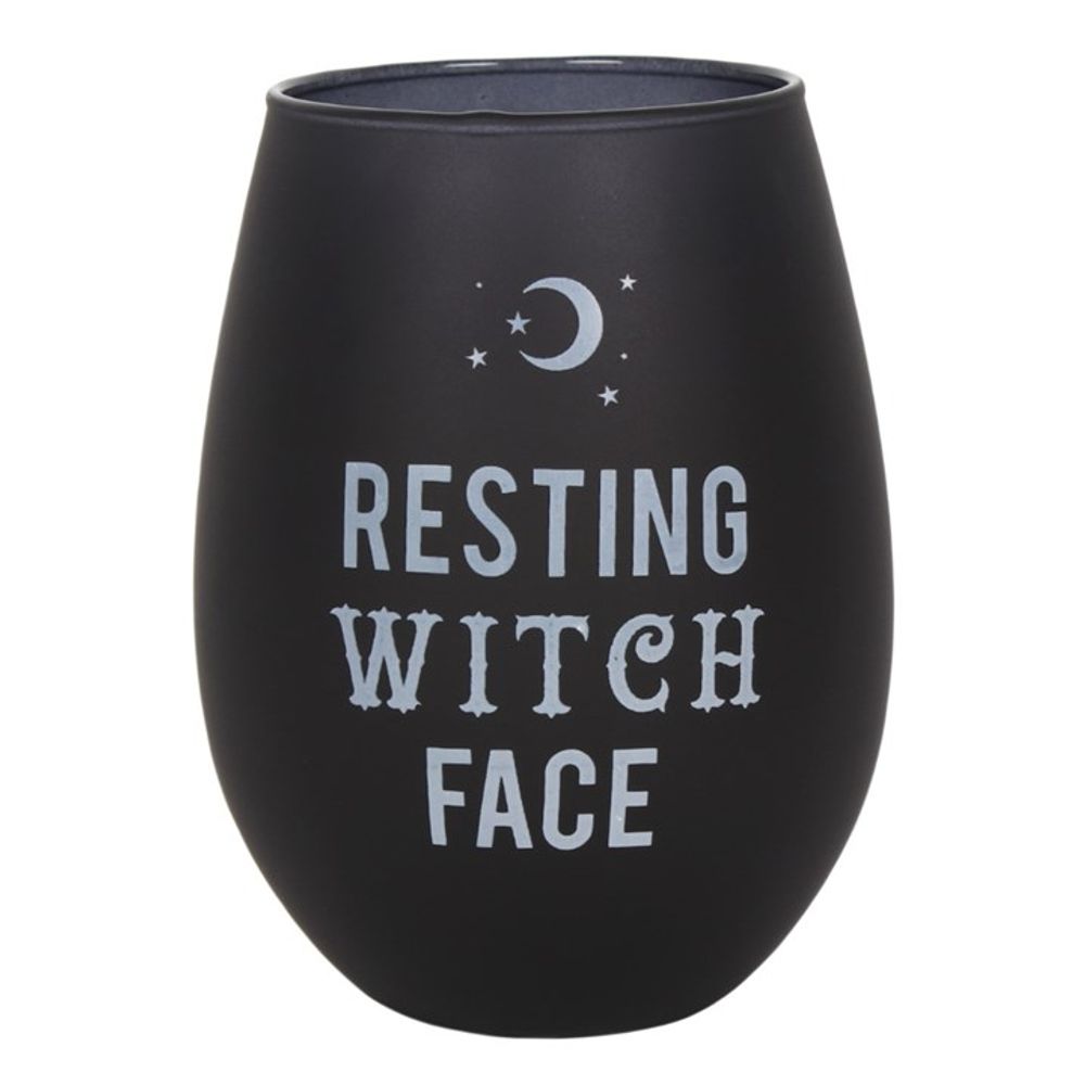 Resting Witch Face Stemless Wine Glass - Hatters Tea PartyS03722083Resting Witch Face Stemless Wine Glass