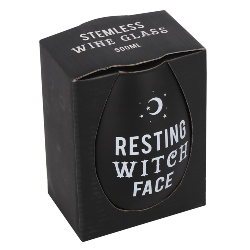 Resting Witch Face Stemless Wine Glass - Hatters Tea PartyS03722083Resting Witch Face Stemless Wine Glass