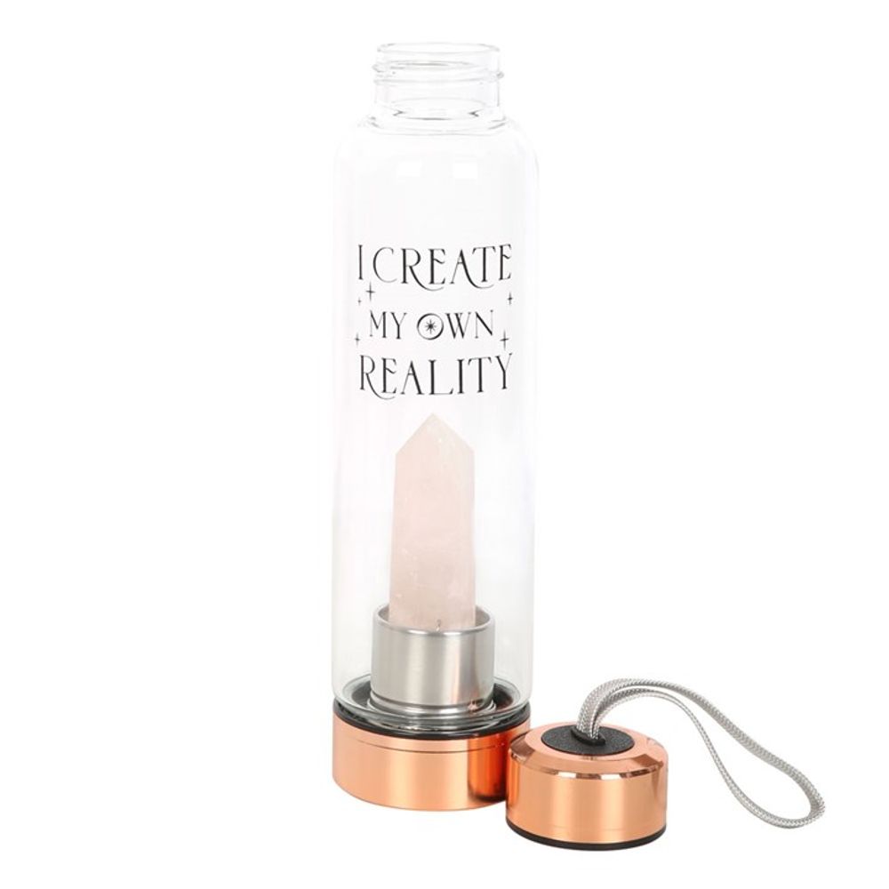 Rose Quartz Create My Own Reality Glass Water Bottle - Hatters Tea PartyS03722598Rose Quartz Create My Own Reality Glass Water Bottle