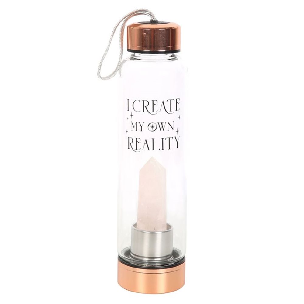 Rose Quartz Create My Own Reality Glass Water Bottle - Hatters Tea PartyS03722598Rose Quartz Create My Own Reality Glass Water Bottle