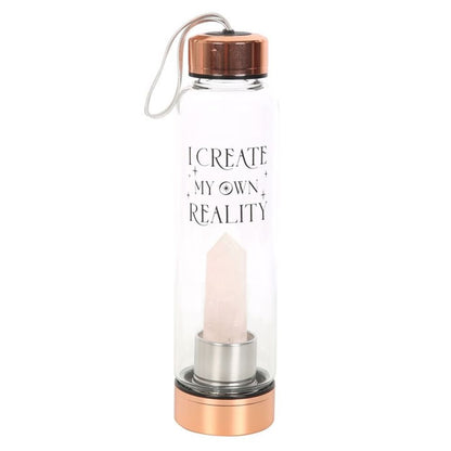 Rose Quartz Create My Own Reality Glass Water Bottle - Hatters Tea PartyS03722598Rose Quartz Create My Own Reality Glass Water Bottle