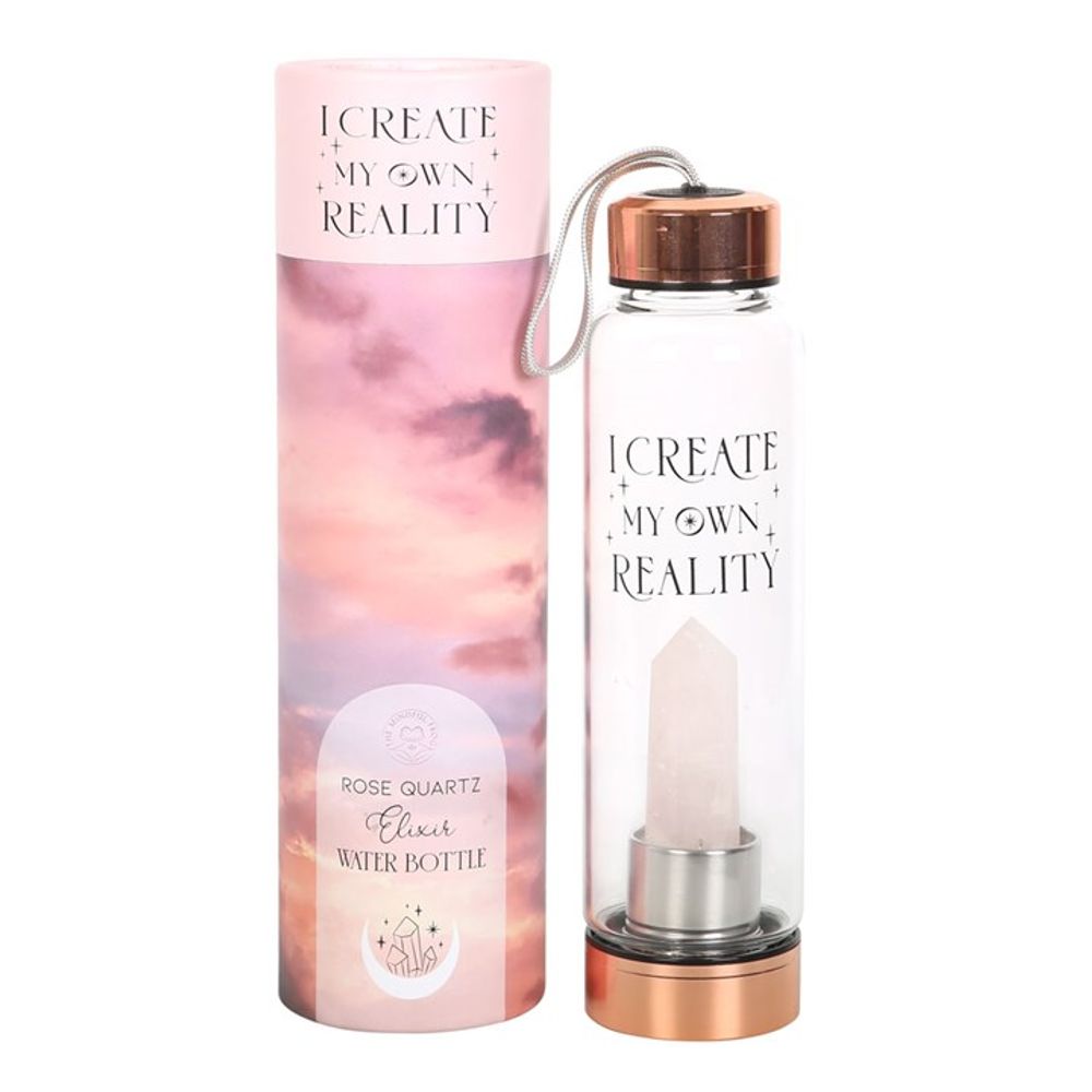 Rose Quartz Create My Own Reality Glass Water Bottle - Hatters Tea PartyS03722598Rose Quartz Create My Own Reality Glass Water Bottle