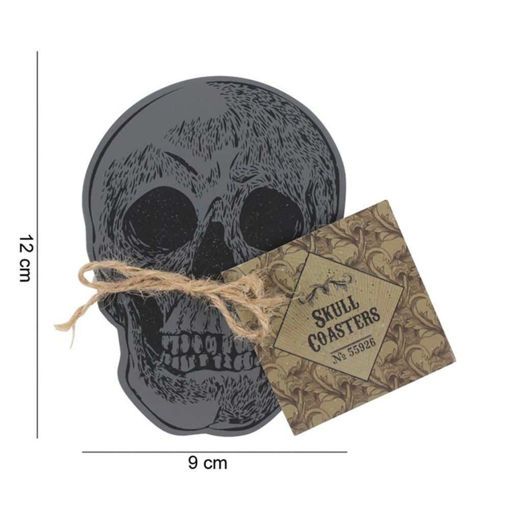 Set Of 4 Skull Coasters - Hatters Tea PartyS03720137Set Of 4 Skull Coasters