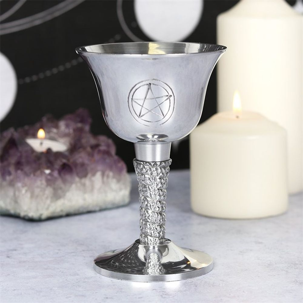 Silver Metal Pentagram Chalice - Hatters Tea PartyS03721911Silver Metal Pentagram Chalice