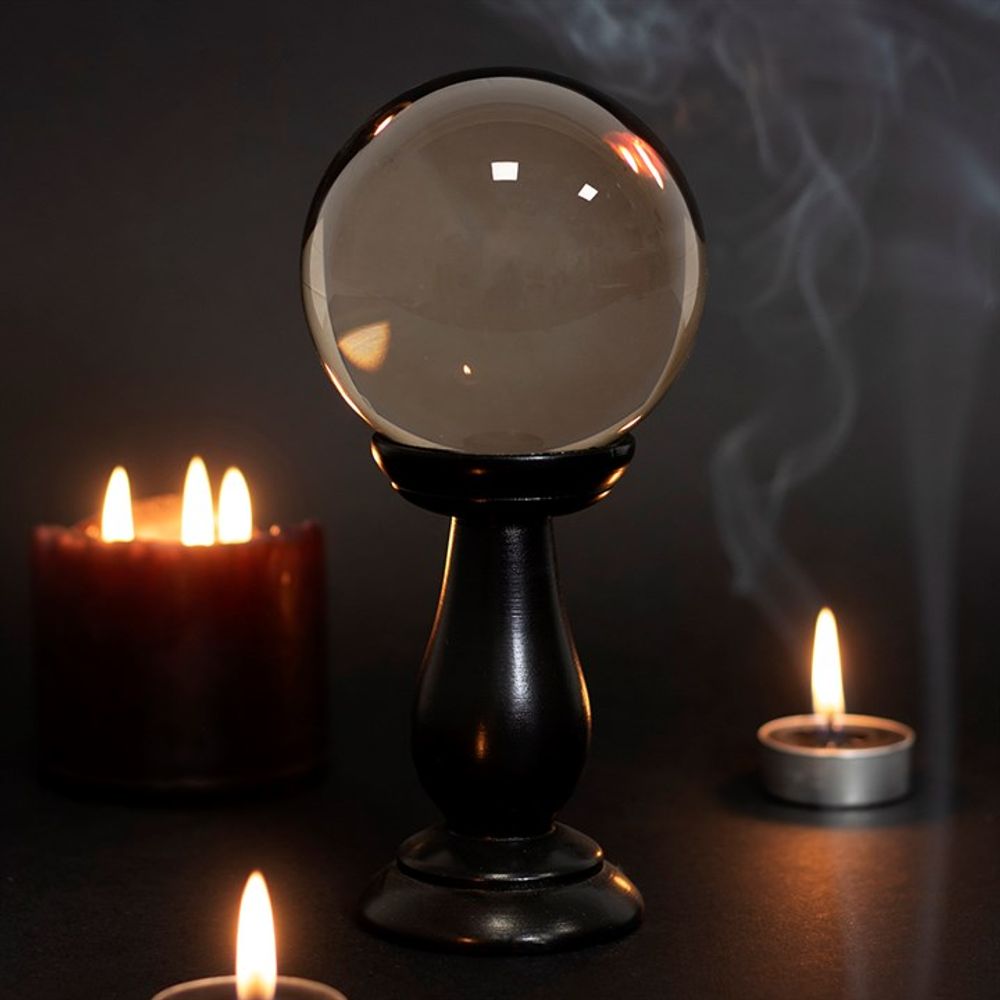 Small Smoke Grey Crystal Ball on Stand - Hatters Tea PartyS03720584Small Smoke Grey Crystal Ball on Stand