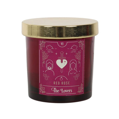 The Lovers Red Rose Tarot Candle - Hatters Tea PartyS03720412The Lovers Red Rose Tarot Candle