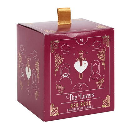 The Lovers Red Rose Tarot Candle - Hatters Tea PartyS03720412The Lovers Red Rose Tarot Candle