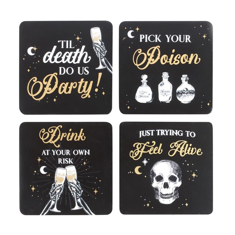 Til Death Do Us Party Coaster Set - Hatters Tea PartyS03723362Til Death Do Us Party Coaster Set