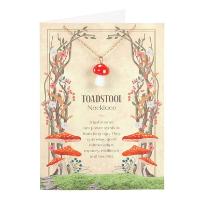 Toadstool Charm Necklace Card - Hatters Tea PartyS03723382Toadstool Charm Necklace Card