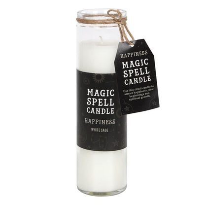 White Sage 'Happiness' Spell Tube Candle - Hatters Tea PartyS03722419White Sage 'Happiness' Spell Tube Candle